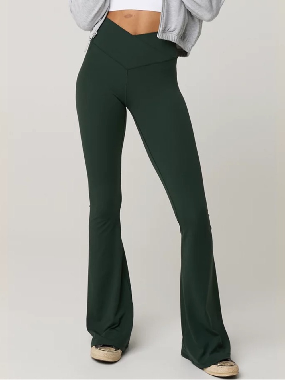 Waisted Crossover Flare Legging